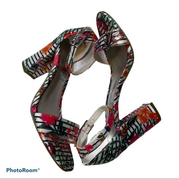 Worthington Heels Floral Striped Beckwith Size 6 - Picture 7 of 7